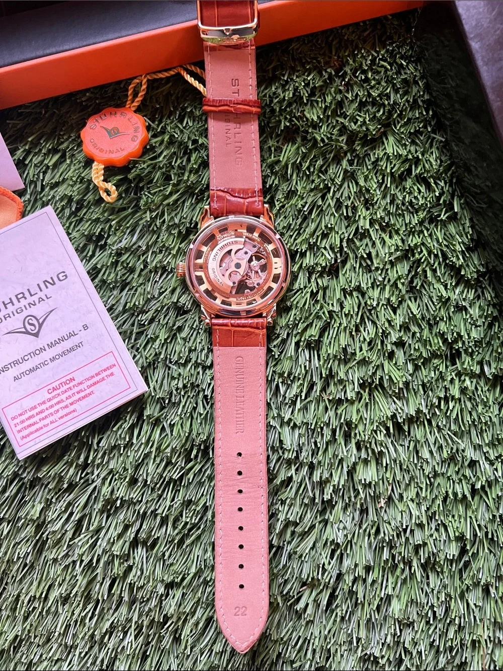 NWOT Stuhrling Leather Watch
